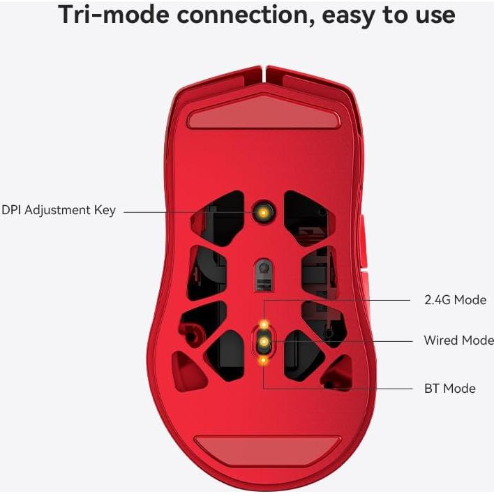 Ratón Gaming AJAZZ M259 Ultra Ligero 64g Bluetooth USB-C