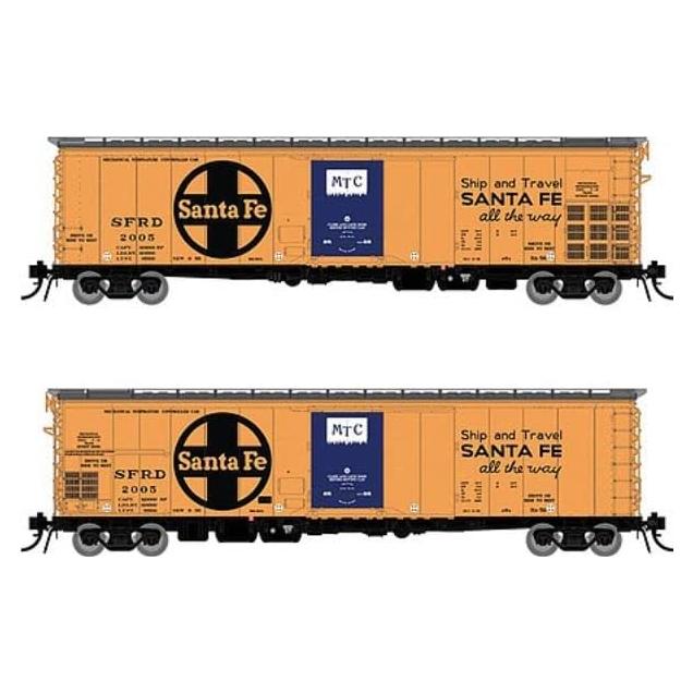 Carro Refrigerador Mecánico HO Rapido RR56 Santa Fe - Paquete de 4