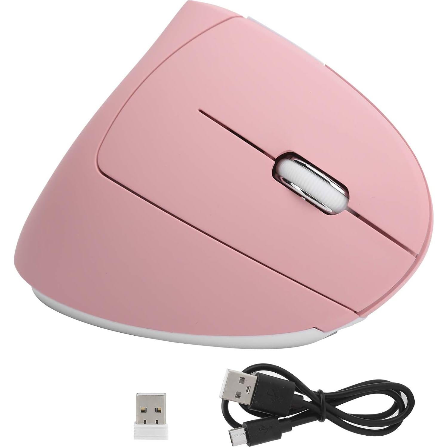 Ratón Vertical Ergonómico Hilitand 2.4G RGB 2400DPI para PC