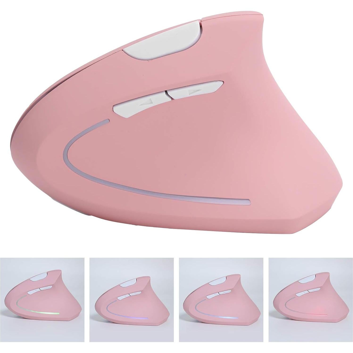 Ratón Vertical Ergonómico Hilitand 2.4G RGB 2400DPI para PC