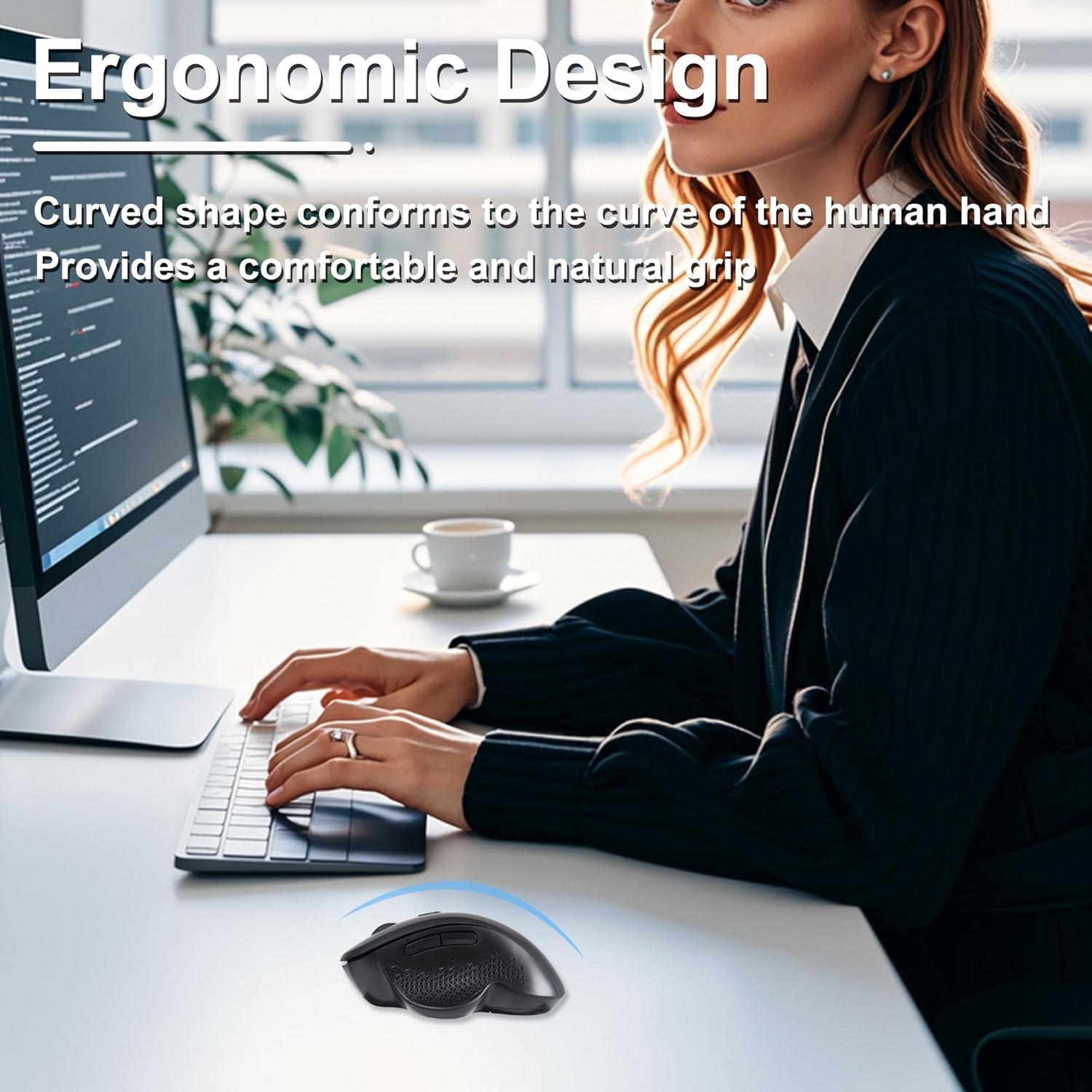 Ratón Inalámbrico Ergonómico CHUYI Vertical Bluetooth 5.2