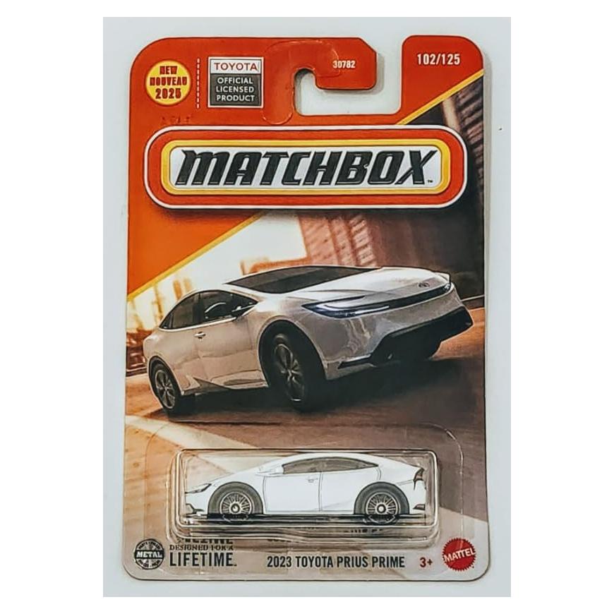 Coche de Fundición Matchbox 2023 Toyota Prius Prime 1:64 Blanco