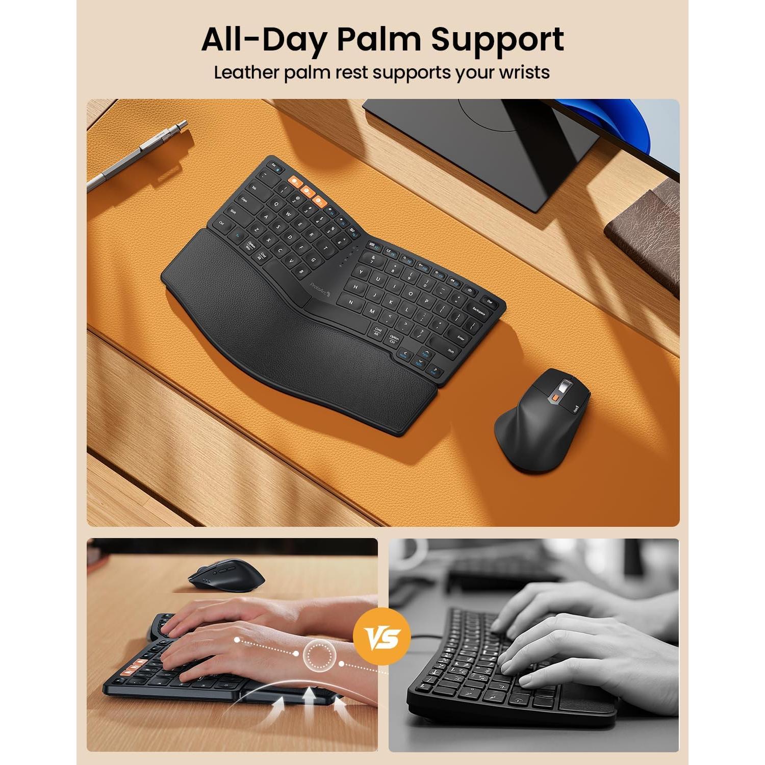 Teclado Ergonómico Bluetooth ProtoArc EKM04 Combo Inalámbrico