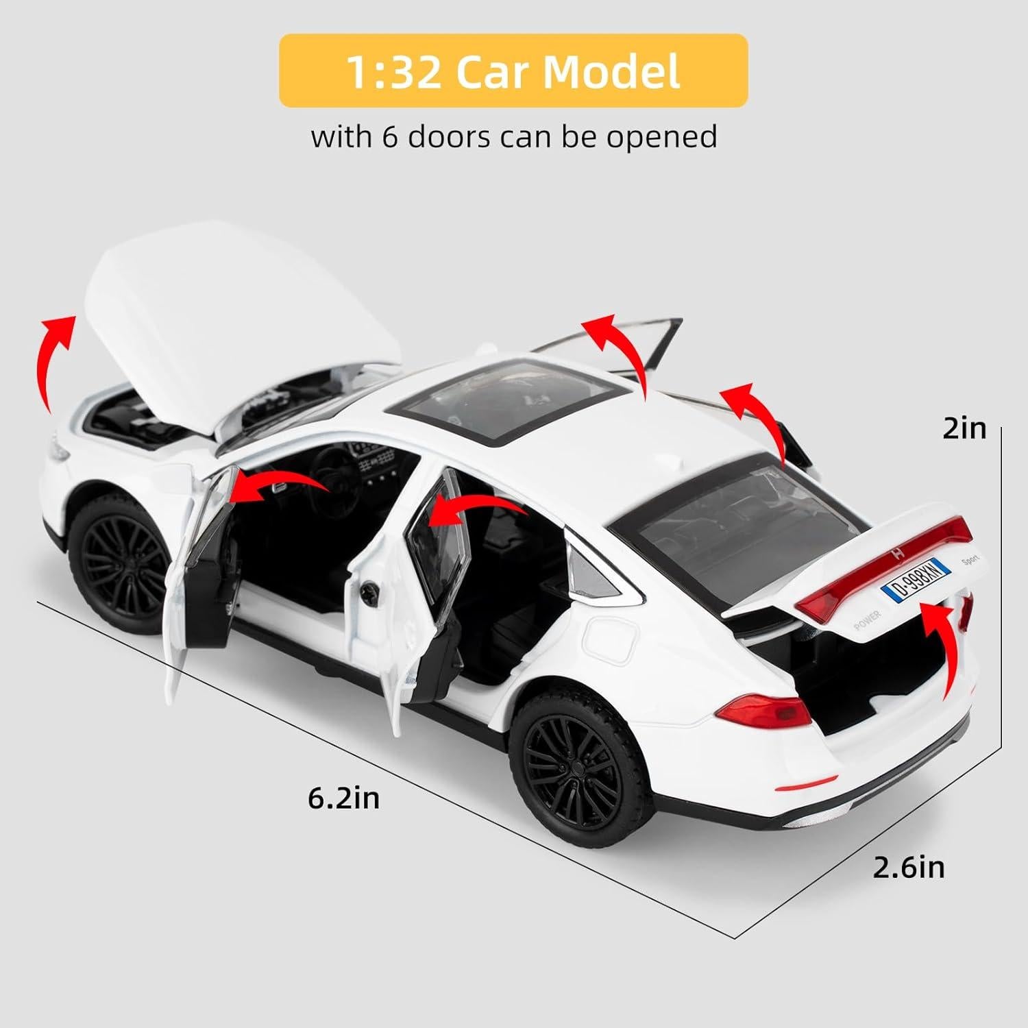 Coche de Juguete Accord Guarsiliymi 1:32 con Luz y Sonido