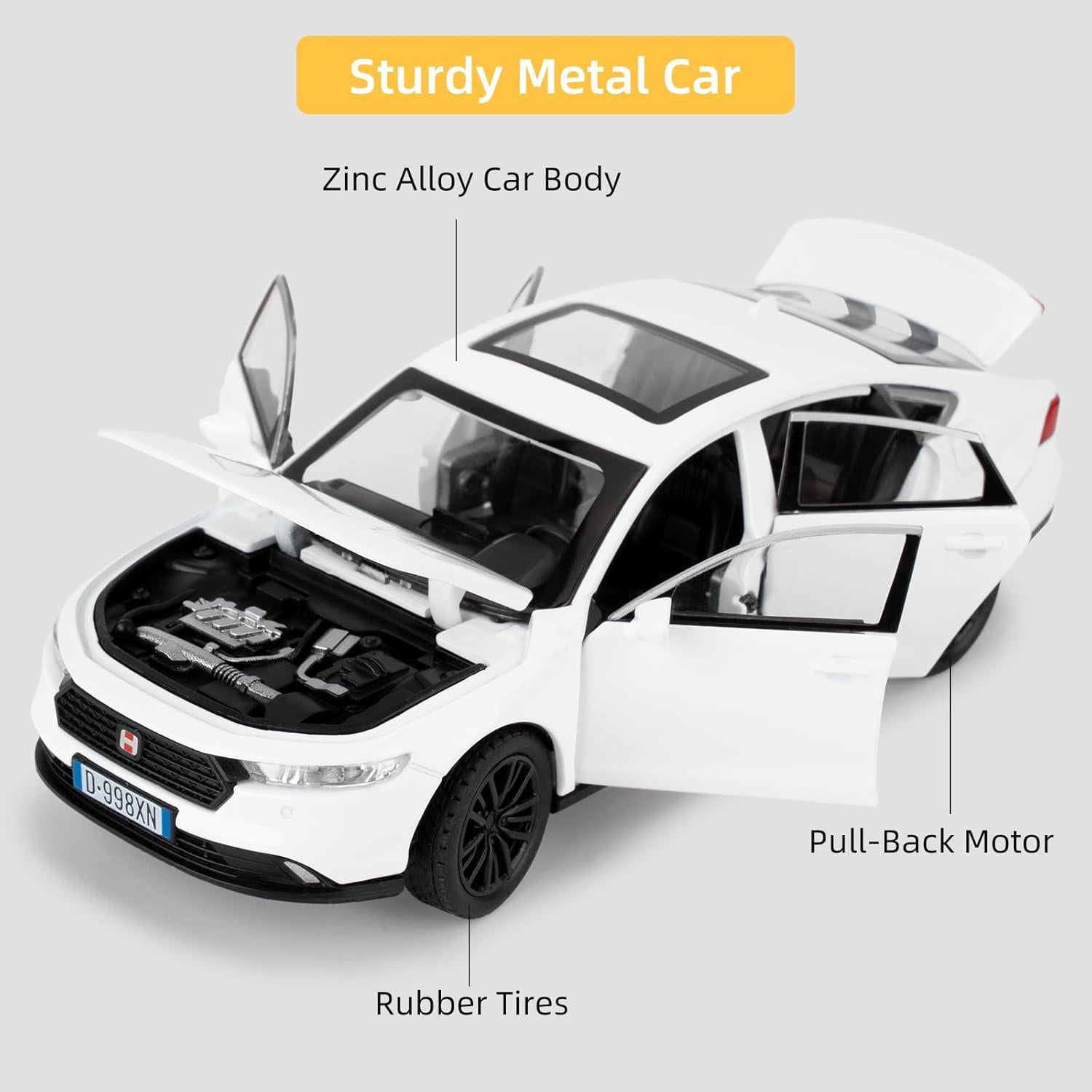 Coche de Juguete Accord Guarsiliymi 1:32 con Luz y Sonido