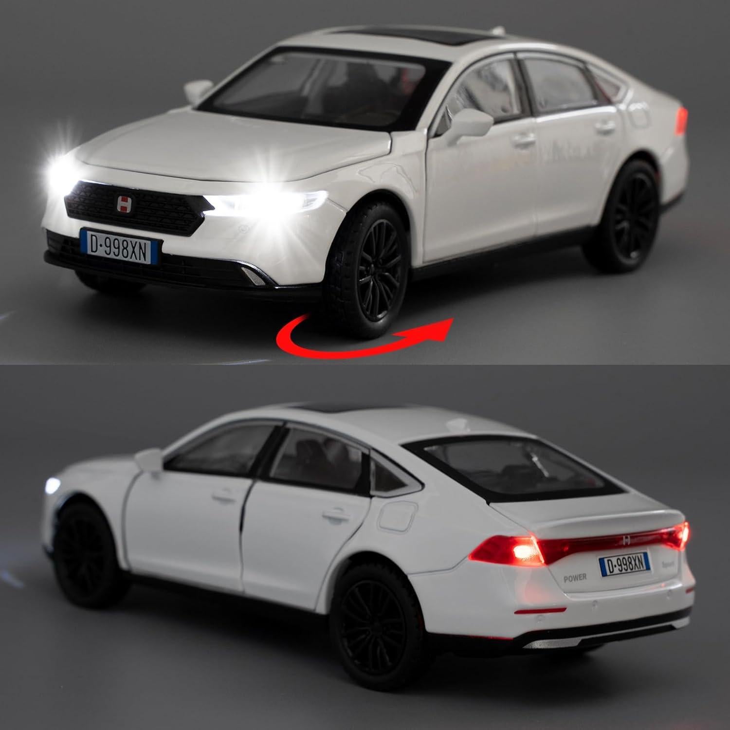 Coche de Juguete Accord Guarsiliymi 1:32 con Luz y Sonido