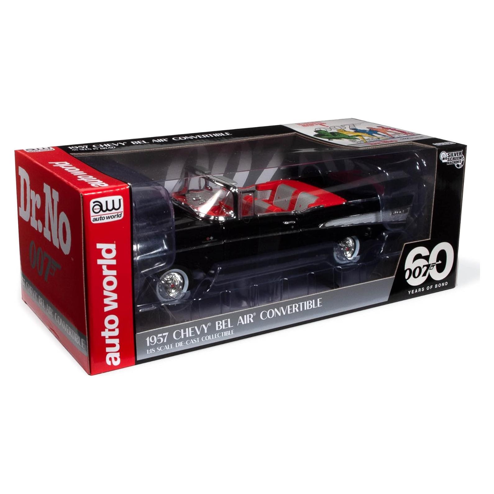 Auto Diecast 1:18 Chevrolet Bel Air 1957 Negro/Rojo