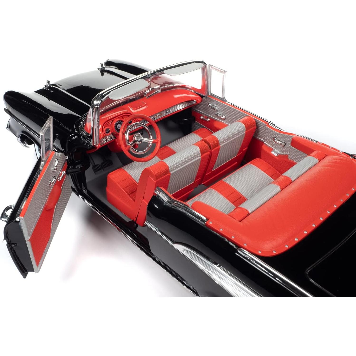 Auto Diecast 1:18 Chevrolet Bel Air 1957 Negro/Rojo