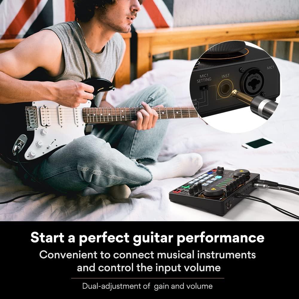 Interfaz de Audio MAONO AME2C Pro con Micrófono XLR