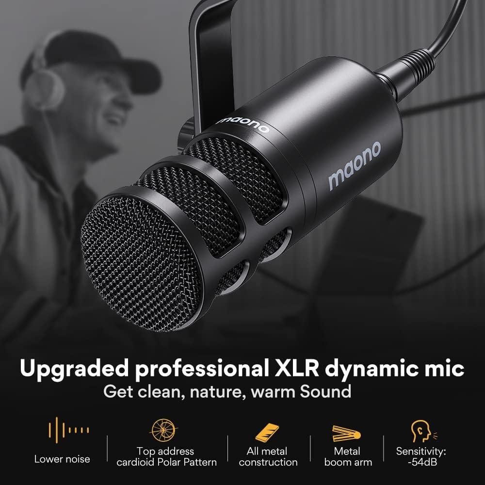 Interfaz de Audio MAONO AME2C Pro con Micrófono XLR