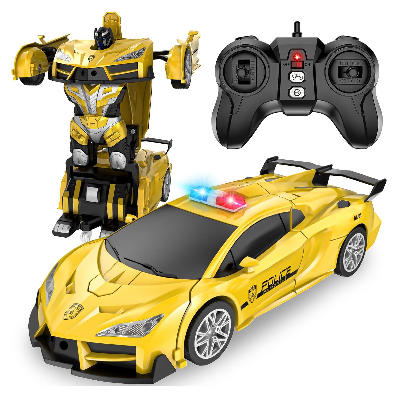 Coche de Control Remoto LNNKINE Transformador 2-en-1 LED