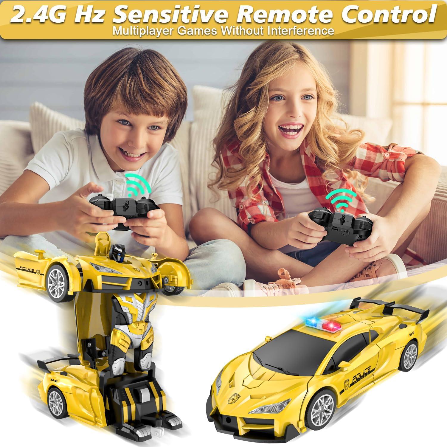 Coche de Control Remoto LNNKINE Transformador 2-en-1 LED