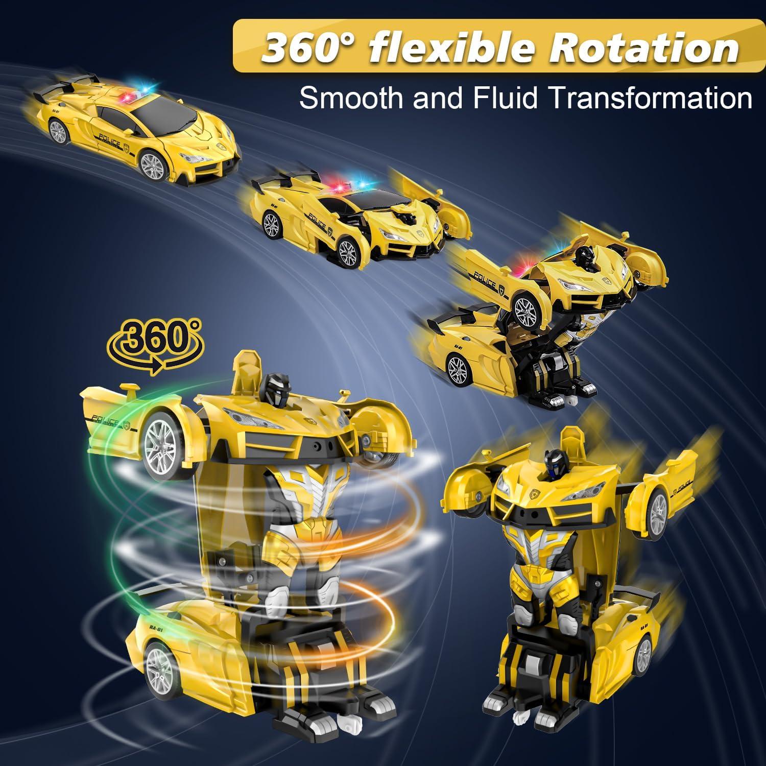 Coche de Control Remoto LNNKINE Transformador 2-en-1 LED