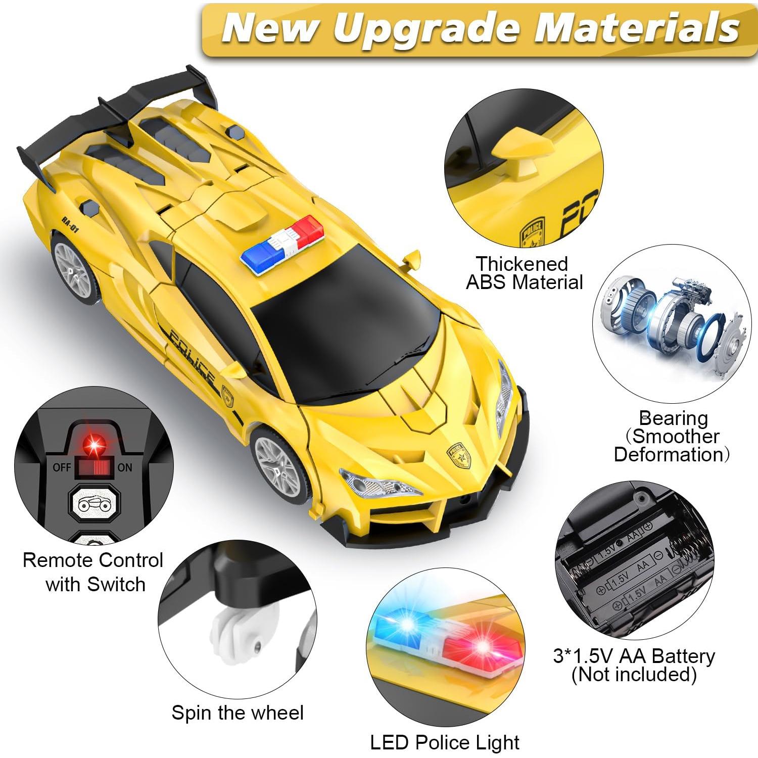 Coche de Control Remoto LNNKINE Transformador 2-en-1 LED