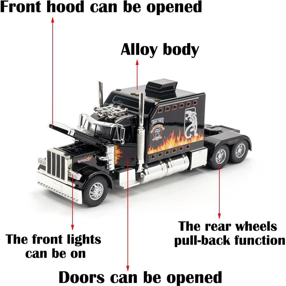 Camión Semi Pesado 1:24 Therina con Luces y Sonidos