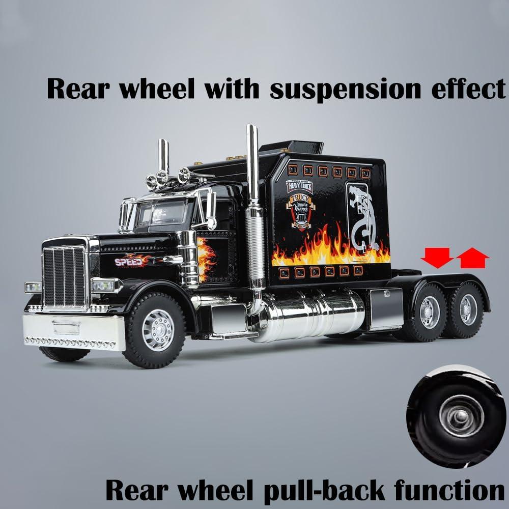 Camión Semi Pesado 1:24 Therina con Luces y Sonidos