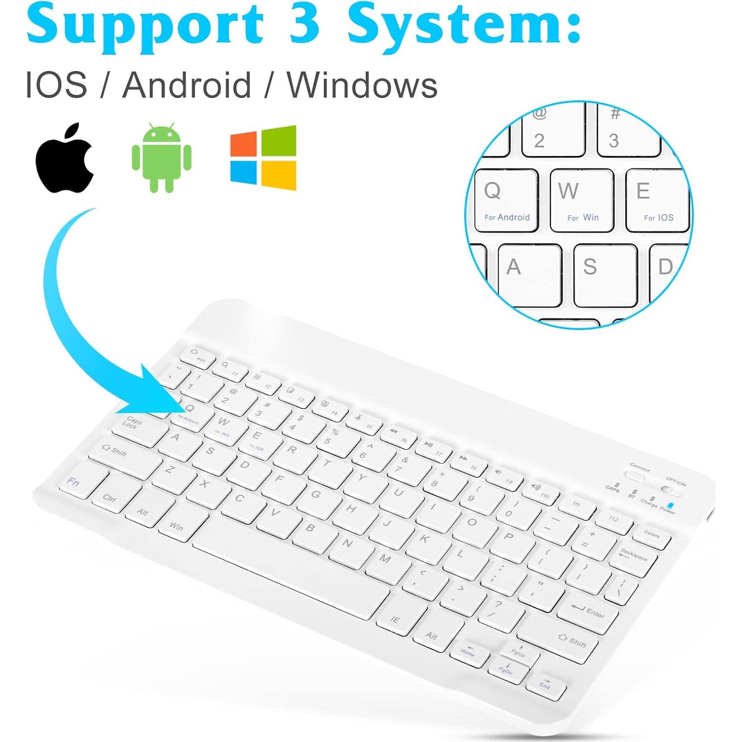 Combo Teclado y Ratón Bluetooth UrbanX KB030 Ergonómico Blanco