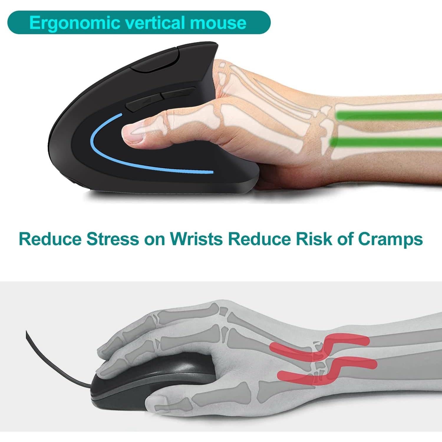 Ratón Ergonómico Inalámbrico LWGDP Neises-M101 1600 DPI