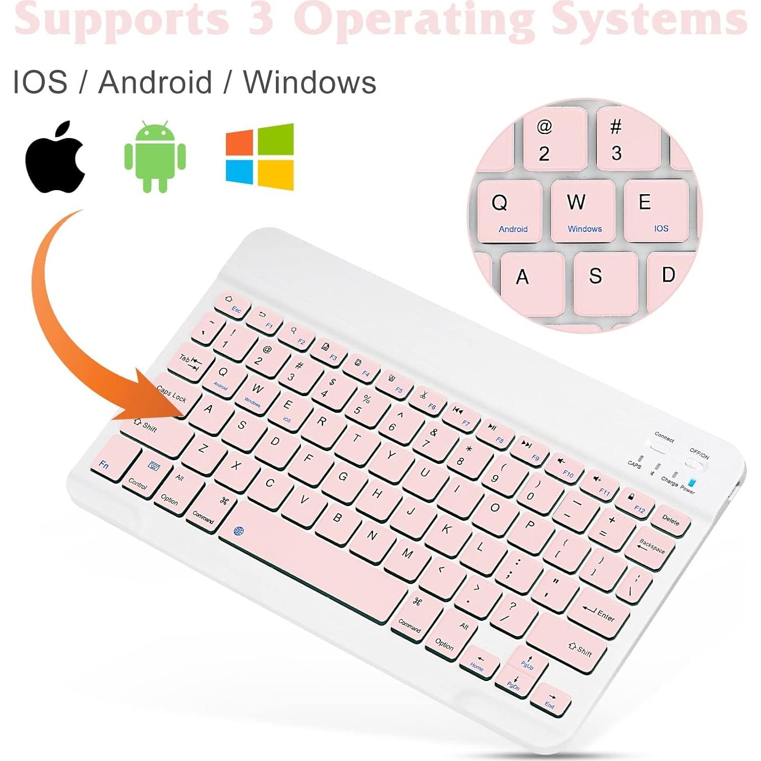 Combo Teclado y Ratón Bluetooth UrbanX KB030 Ergonómico Rosa