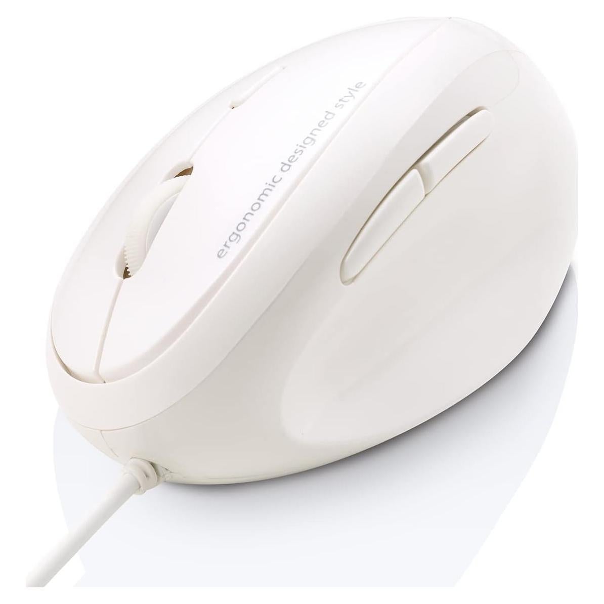 Ratón Ergonómico SANWA GMAERG16W, 1000/1600 DPI, Blanco