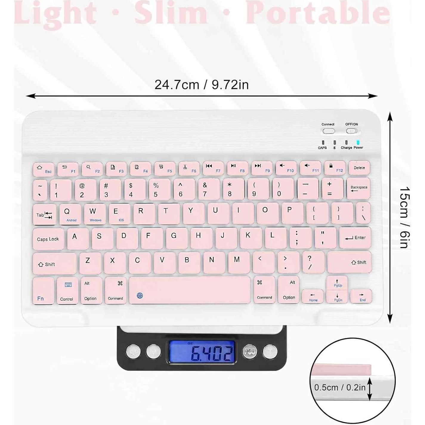Combo Teclado y Ratón Bluetooth UrbanX KBM030 Rosa Bebé
