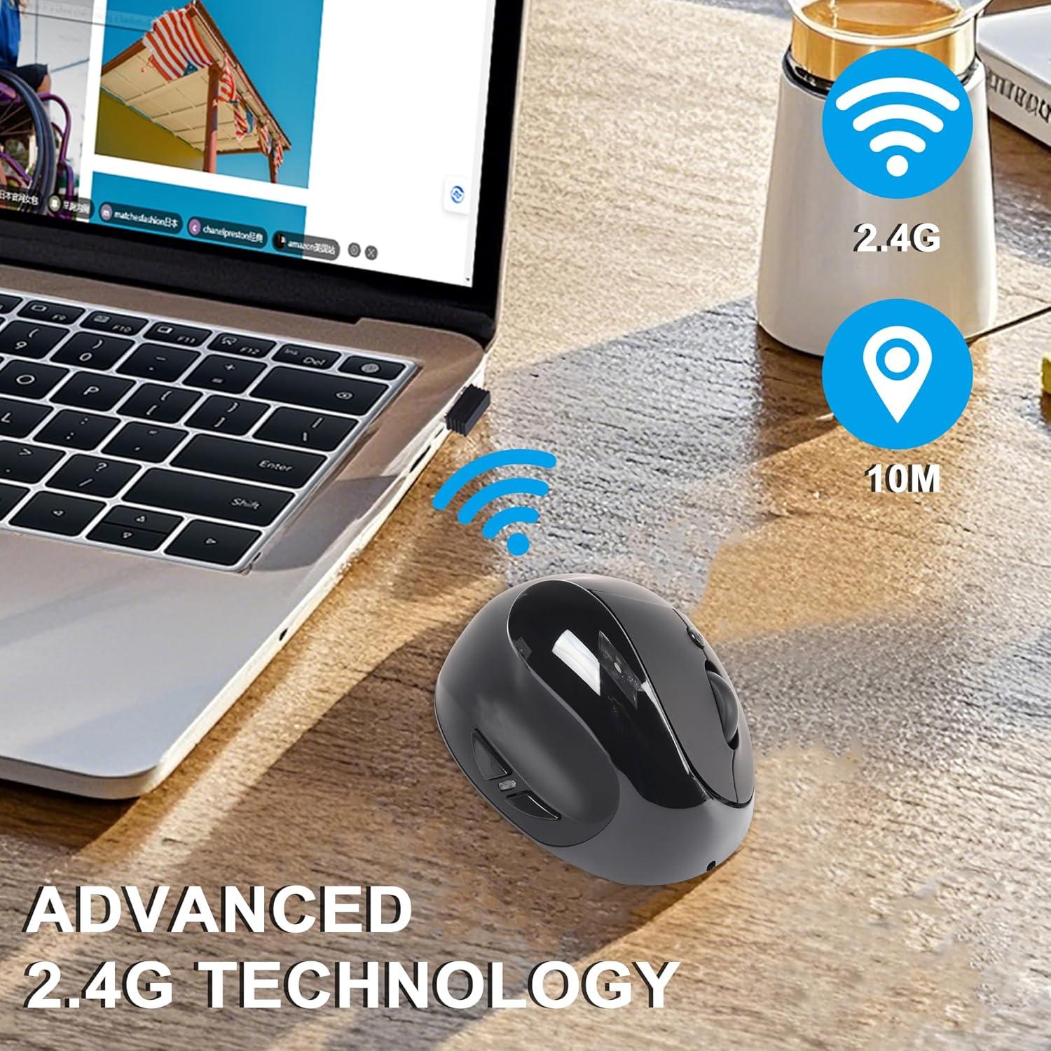 Ratón Ergonómico Vertical Inalámbrico CHUYI para Zurdos