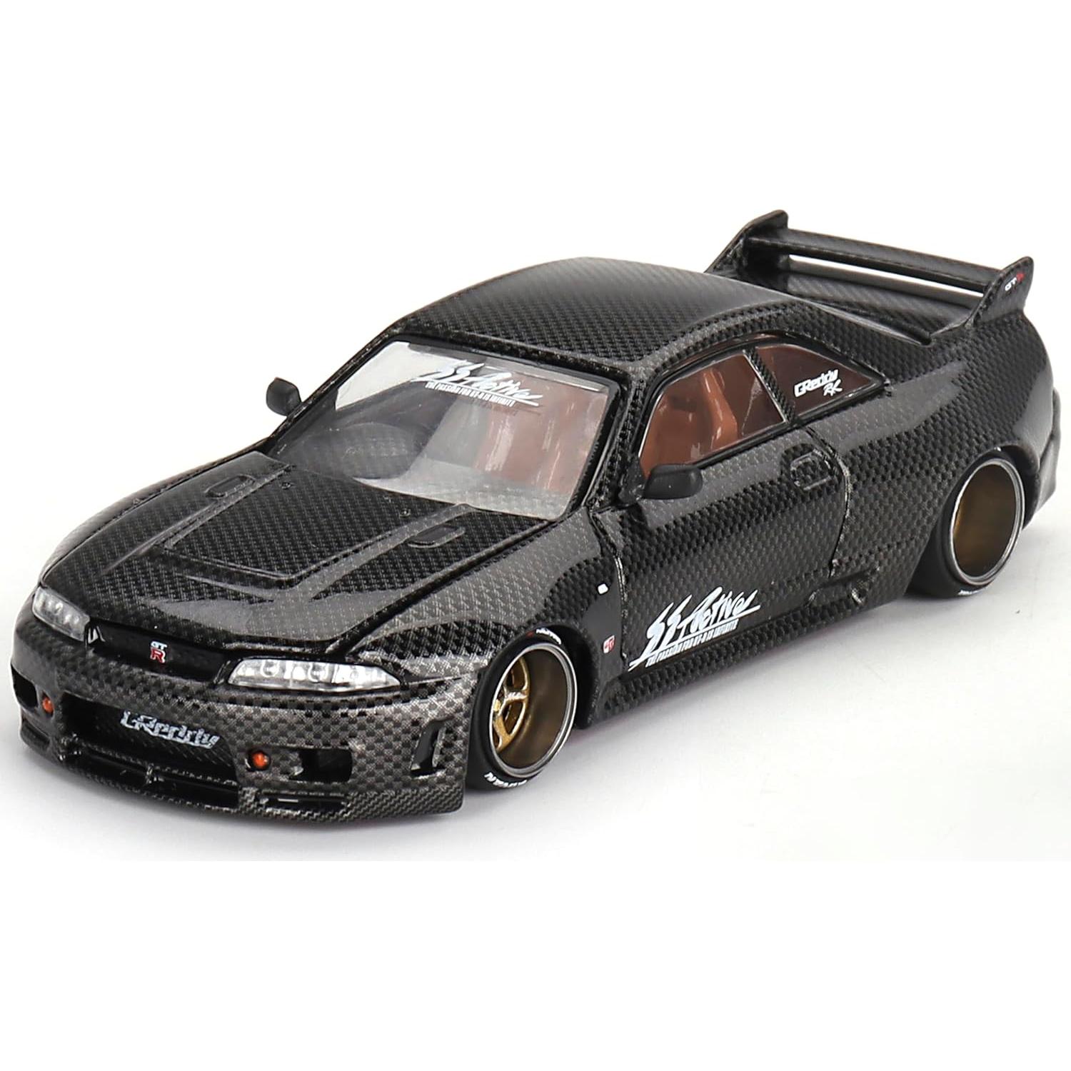 Coche Diecast 1/64 Nissan Skyline R33 Kaido House Negro