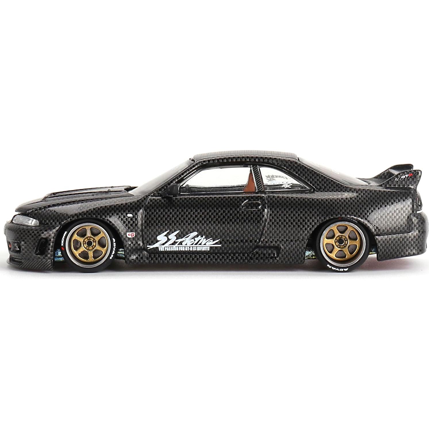 Coche Diecast 1/64 Nissan Skyline R33 Kaido House Negro