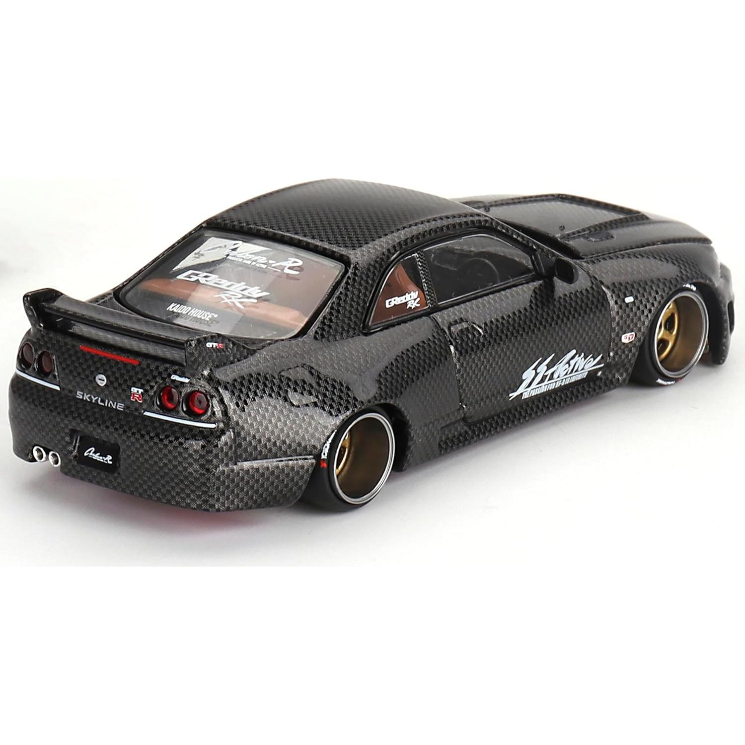 Coche Diecast 1/64 Nissan Skyline R33 Kaido House Negro