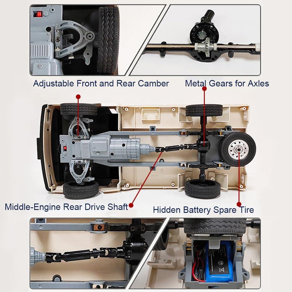 Coche RC WPL D12 1/10 Drift Todo Terreno 20 km/h 2.4G