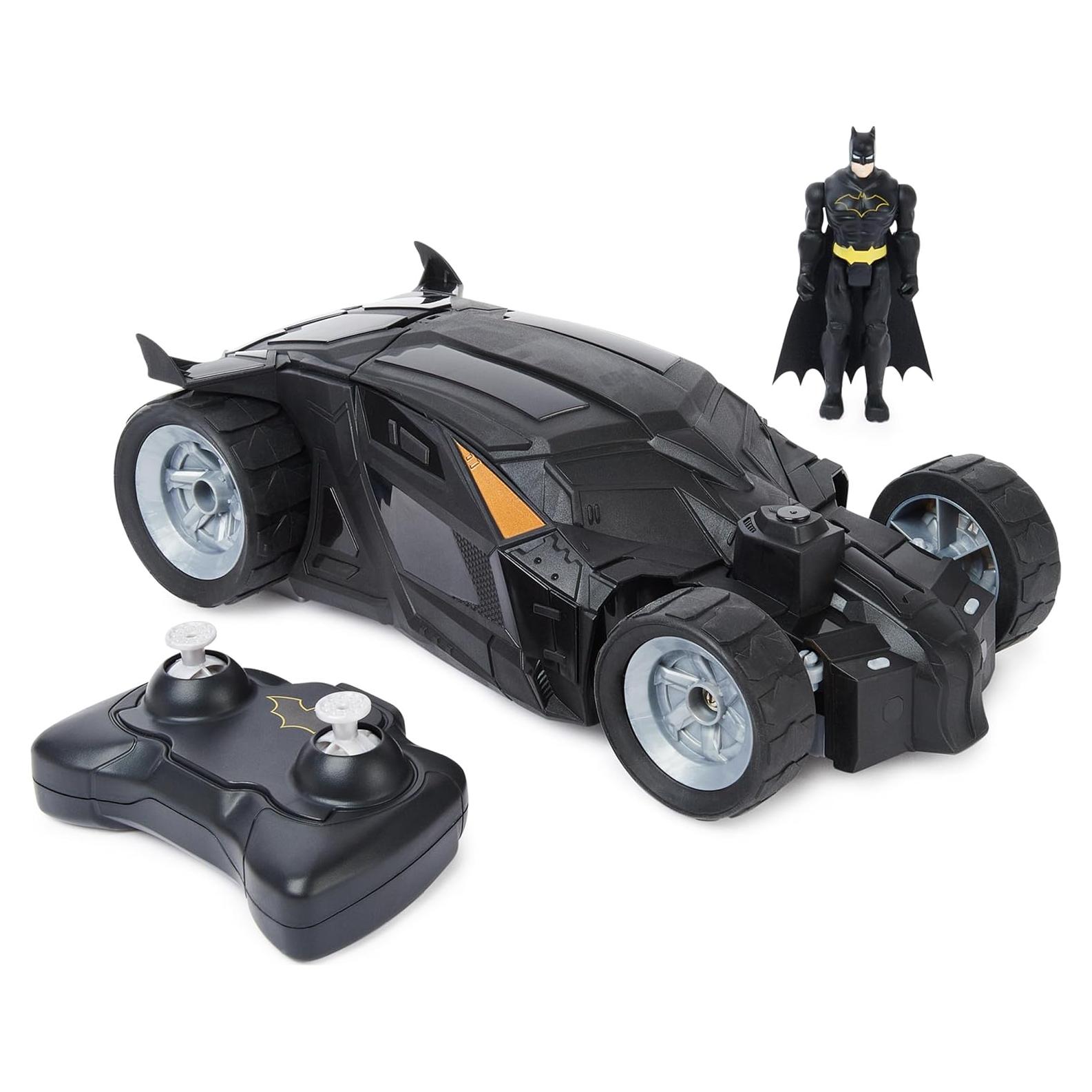 DC Comics, Batman Batmobile Remote Control Car, Easy to Drive, Compatible with Batman Figures, Kids Toys for Boys and Girls Ages 4 and Up