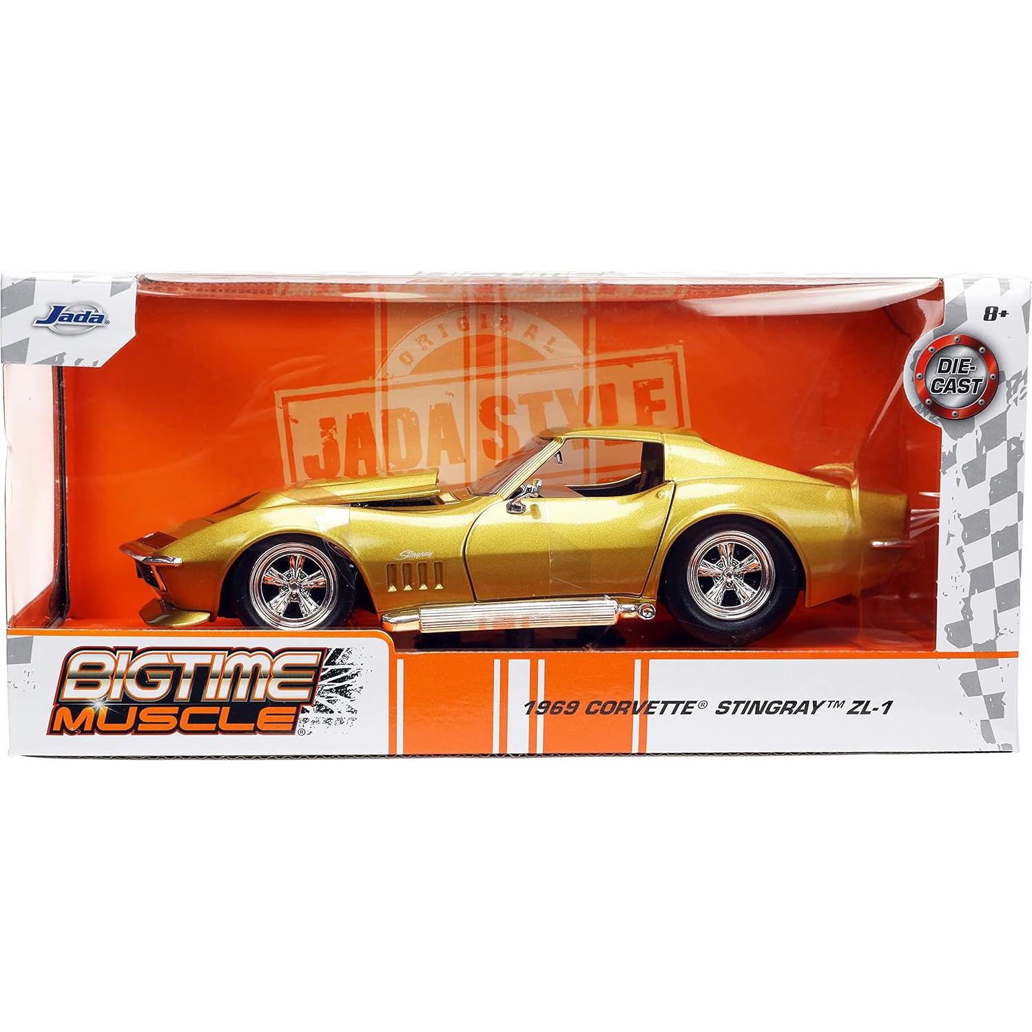Coche de metal 1:24 Jada Toys 1969 Chevy Corvette Stingray