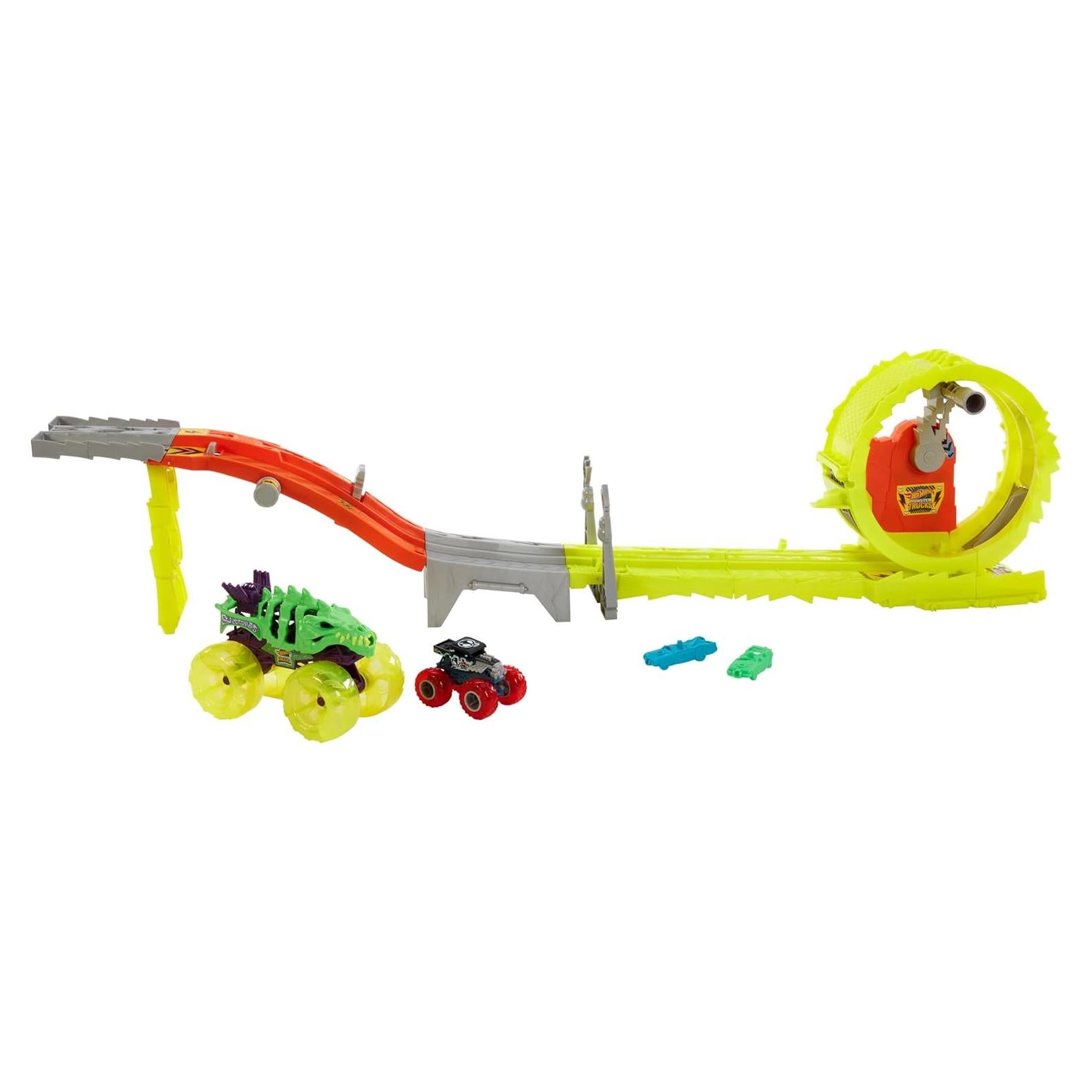 Juego de Pista Hot Wheels Monster Trucks Mattel Skelesaurus