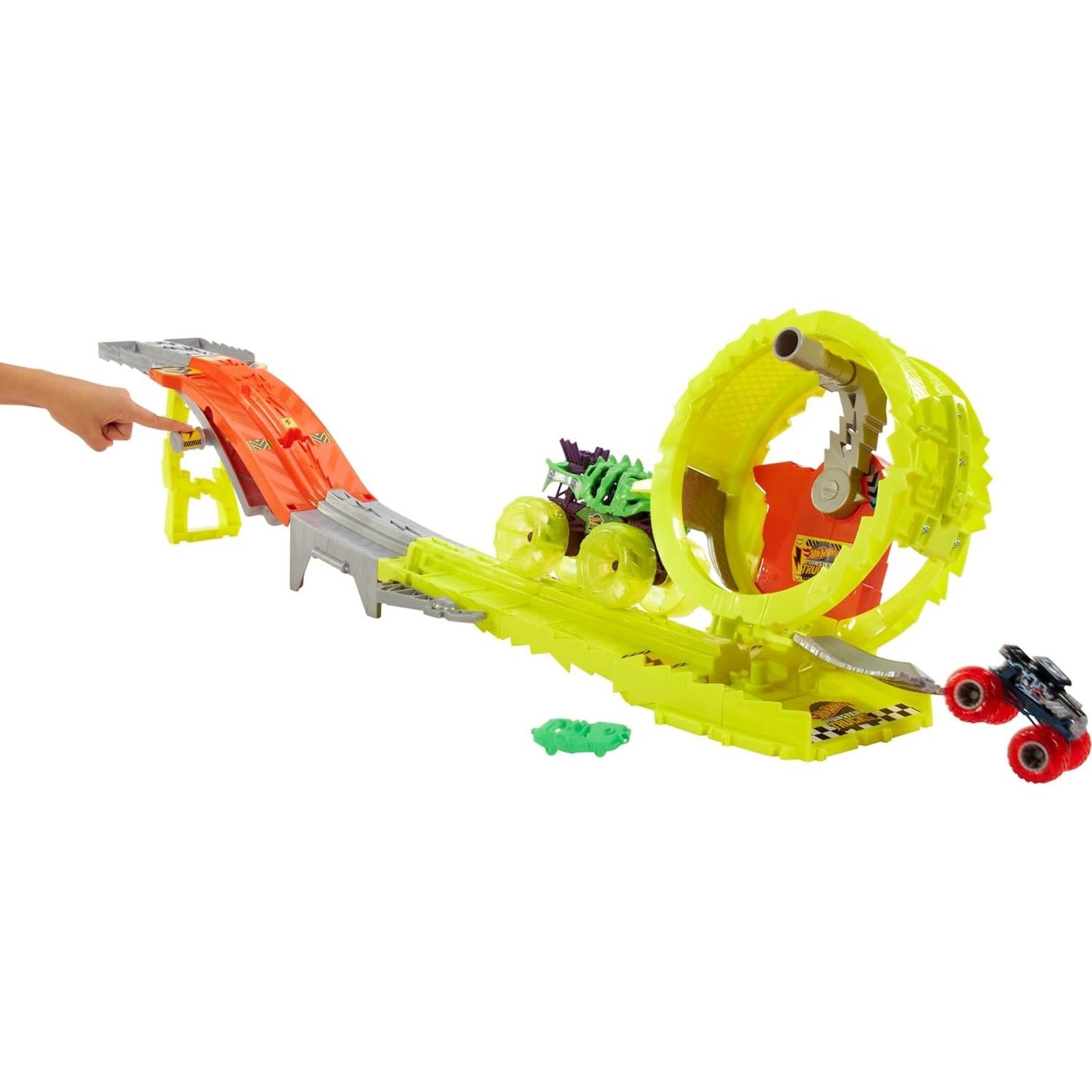 Juego de Pista Hot Wheels Monster Trucks Mattel Skelesaurus