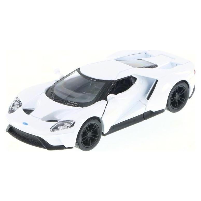 Modelo Die Cast 2017 Ford GT KiNSMART 1:38 Blanco 12.7 cm