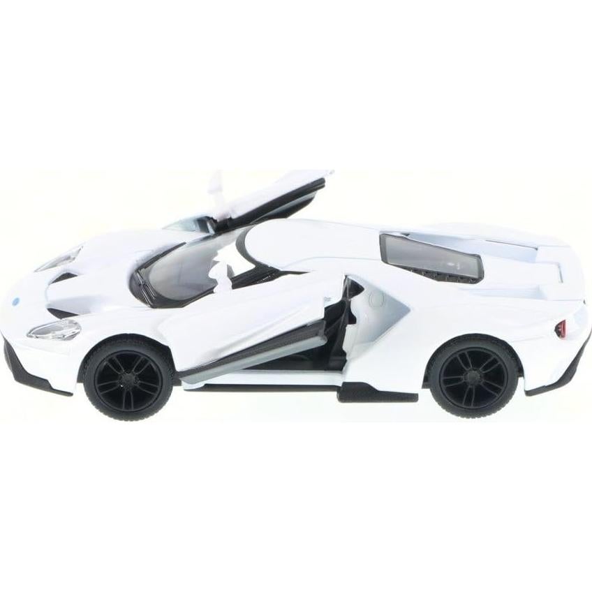 Modelo Die Cast 2017 Ford GT KiNSMART 1:38 Blanco 12.7 cm