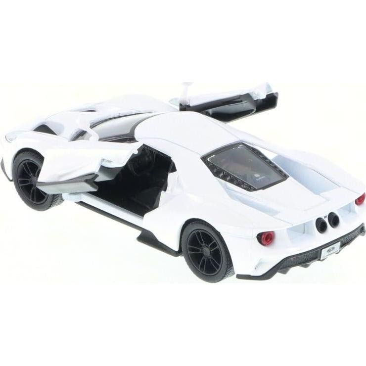 Modelo Die Cast 2017 Ford GT KiNSMART 1:38 Blanco 12.7 cm