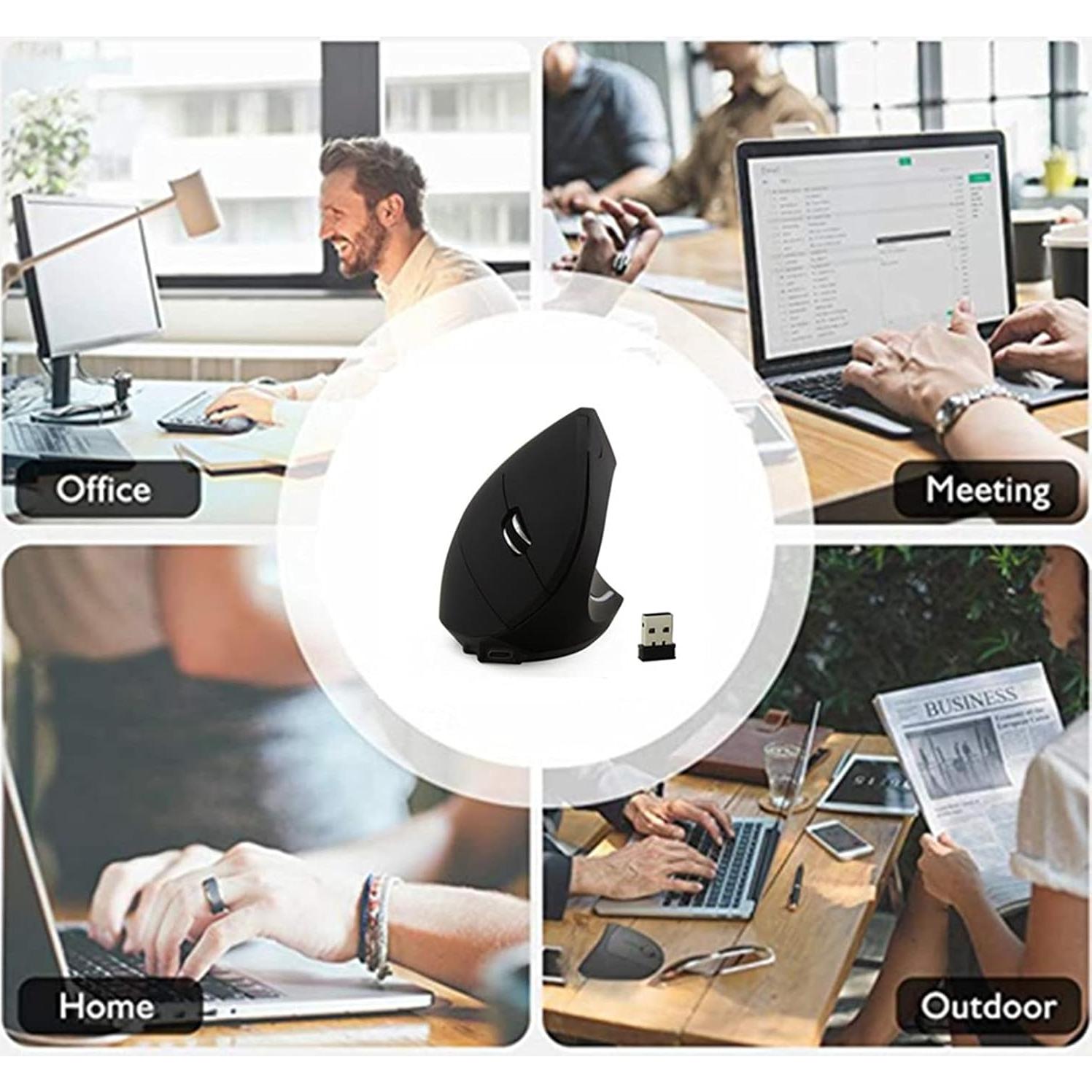 Ratón Vertical Inalámbrico Ergonómico FLY WAY 800/1200/1600 DPI