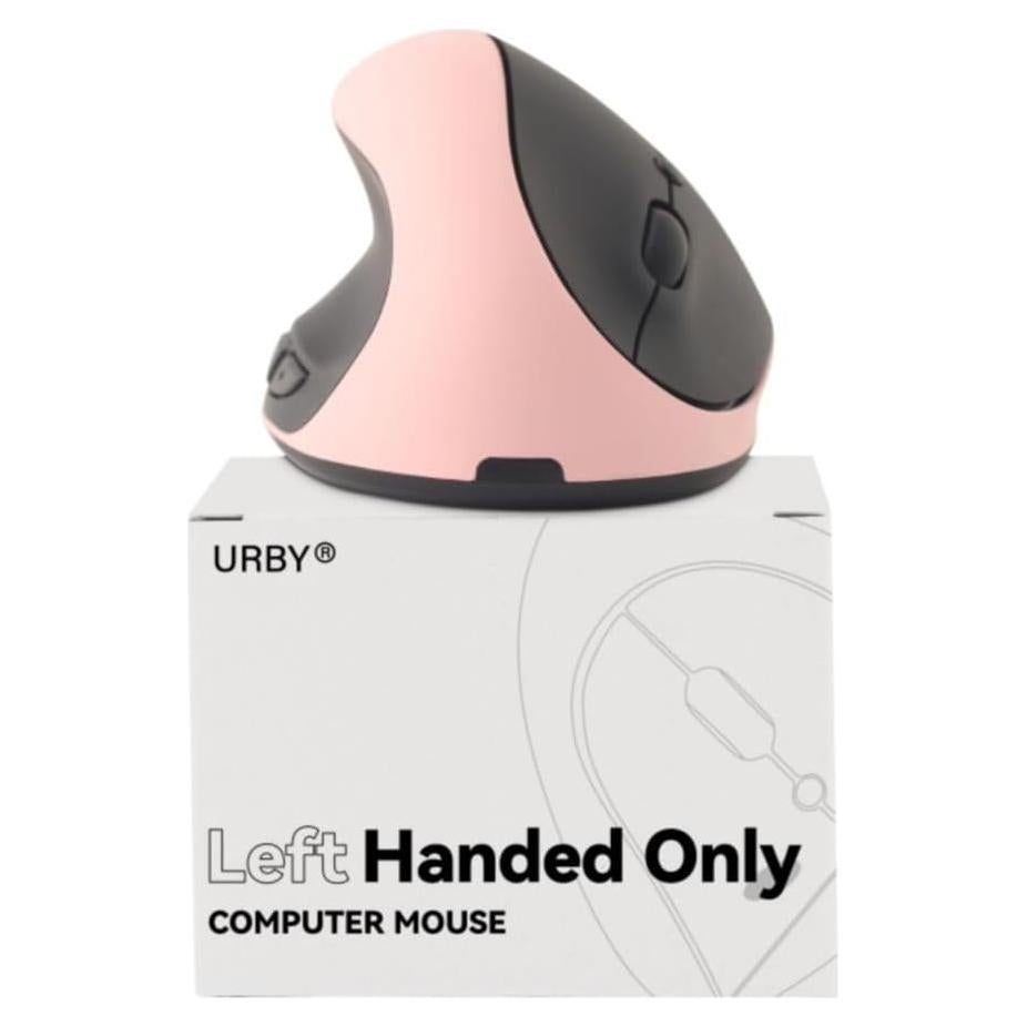Ratón Inalámbrico Ergonómico para Zurdos URBY Rosa 2024