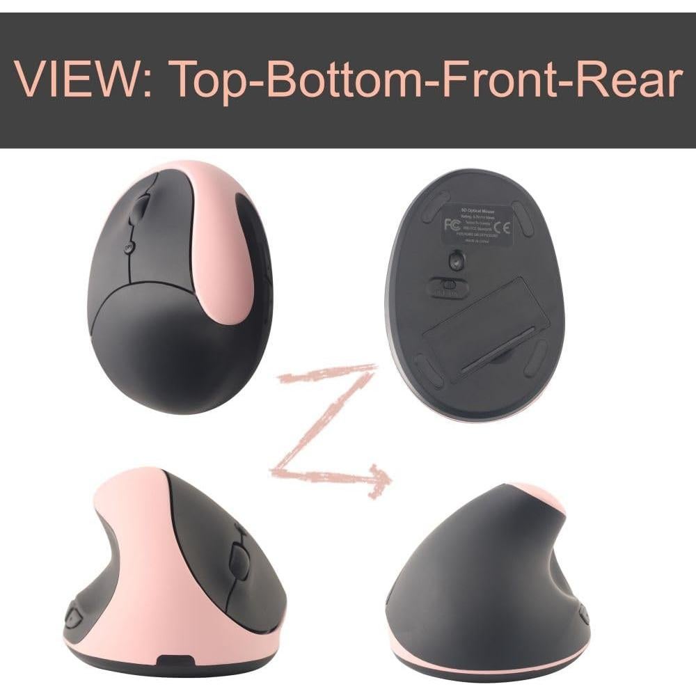 Ratón Inalámbrico Ergonómico para Zurdos URBY Rosa 2024