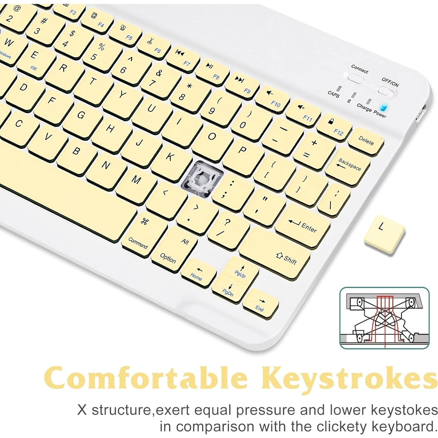 Combo Teclado y Ratón Bluetooth UrbanX KB030 Amarillo