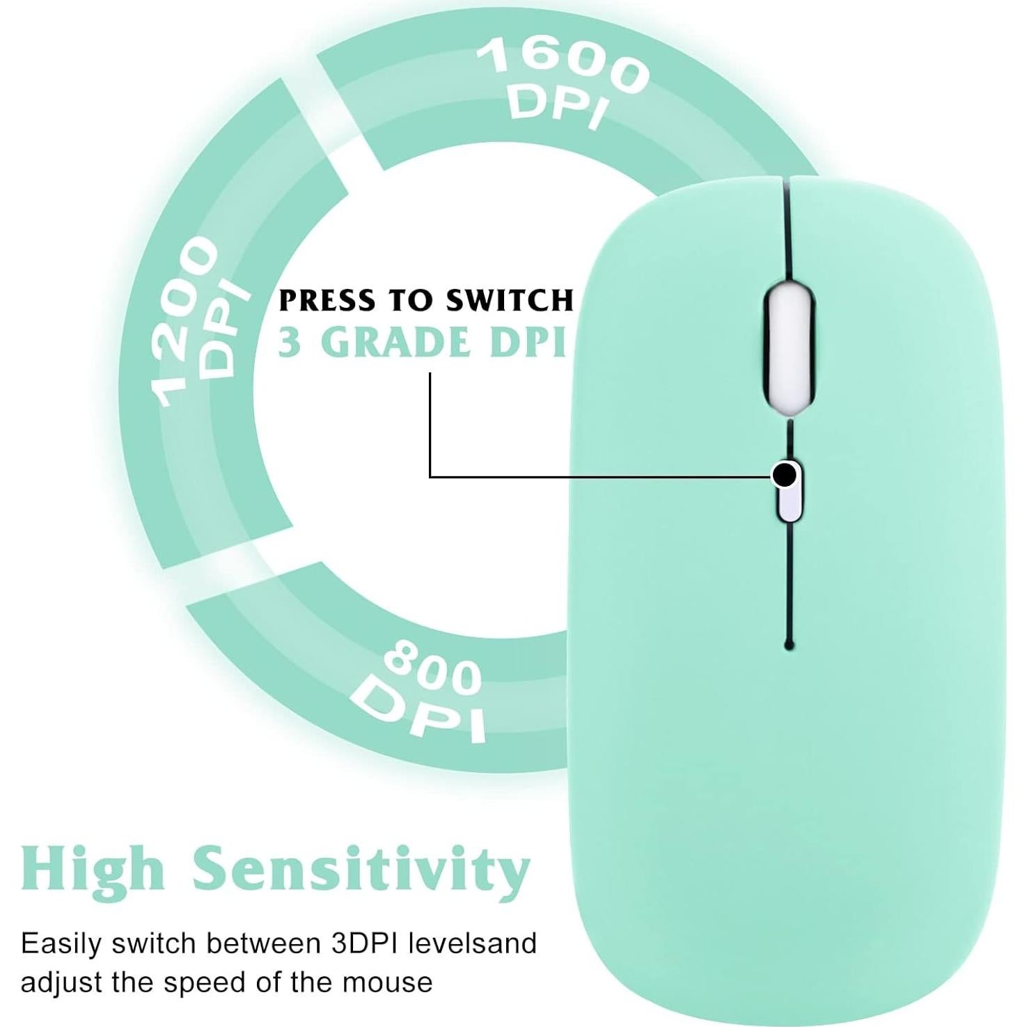 Combo Teclado y Ratón Bluetooth UrbanX KB030 Ergonómico Verde