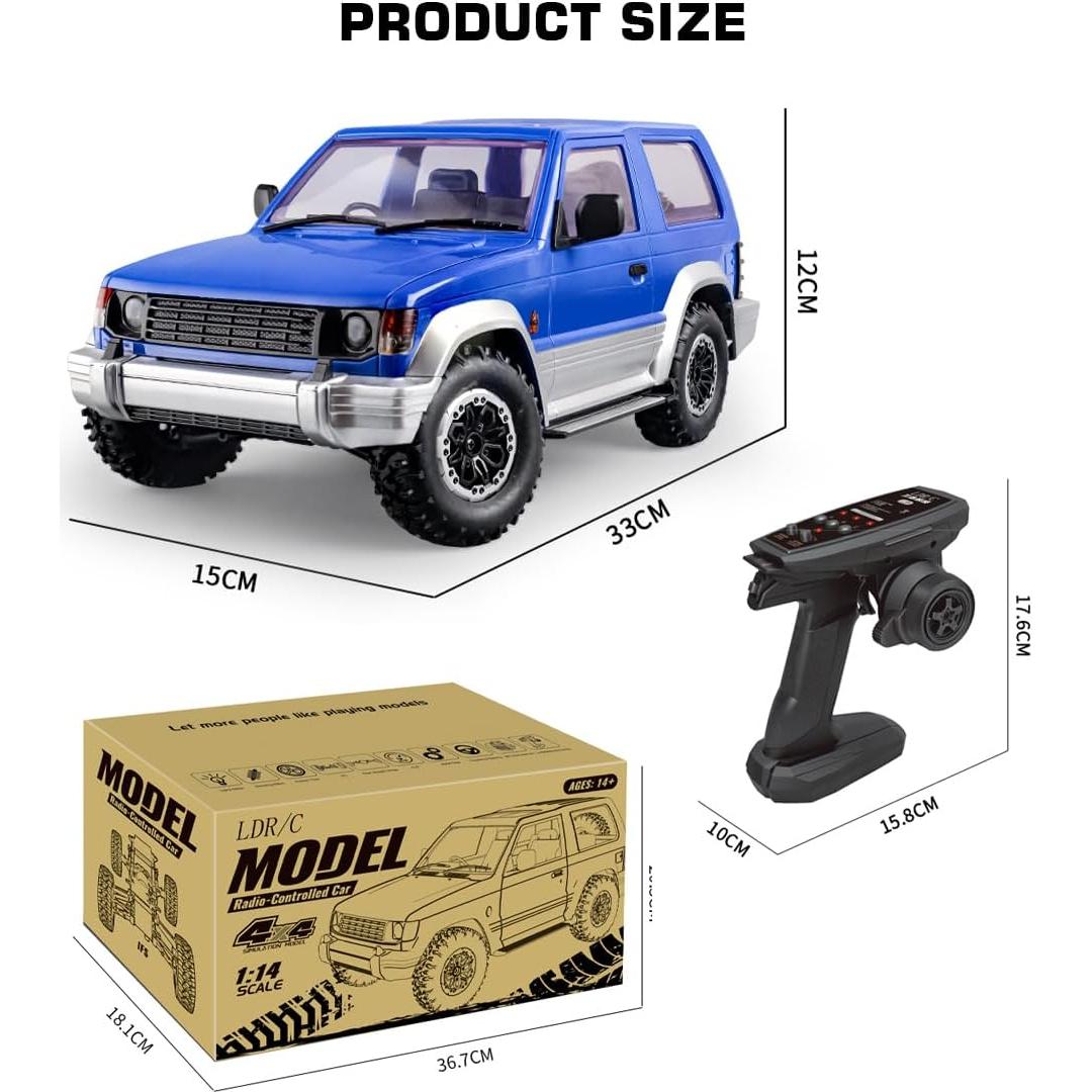 Camión RC 1/14 LDRC LD1297 4x4 Todo Terreno Azul