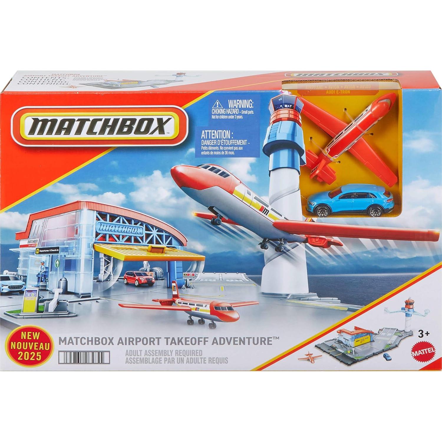 Juego de coches de juguete Matchbox Audi e-tron y avión