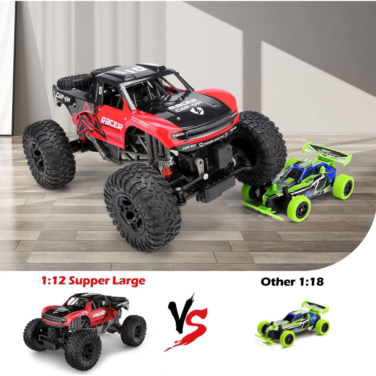 Camión RC 4x4 Todo Terreno JJRC 1:12 Impermeable con 3 Baterías