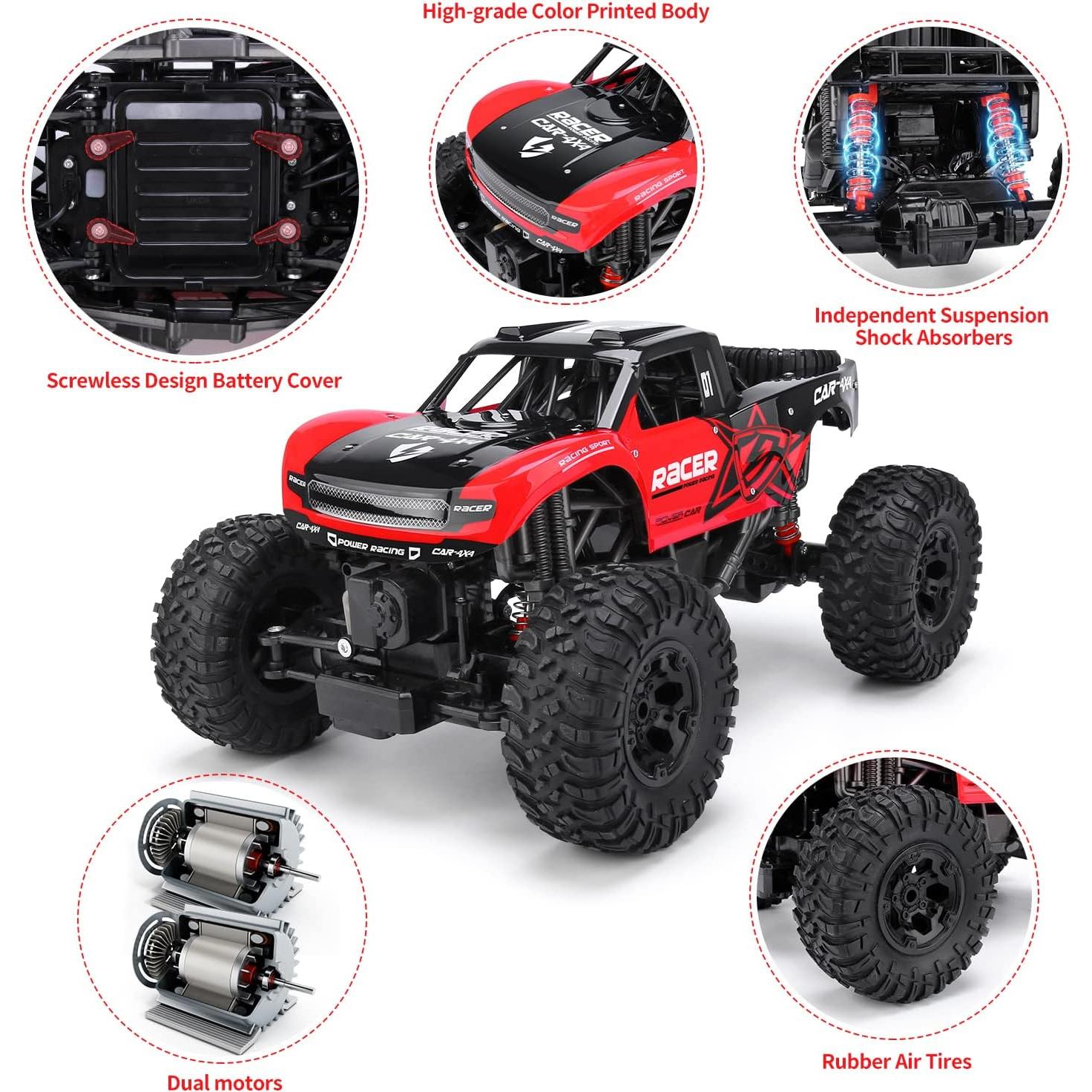 Camión RC 4x4 Todo Terreno JJRC 1:12 Impermeable con 3 Baterías