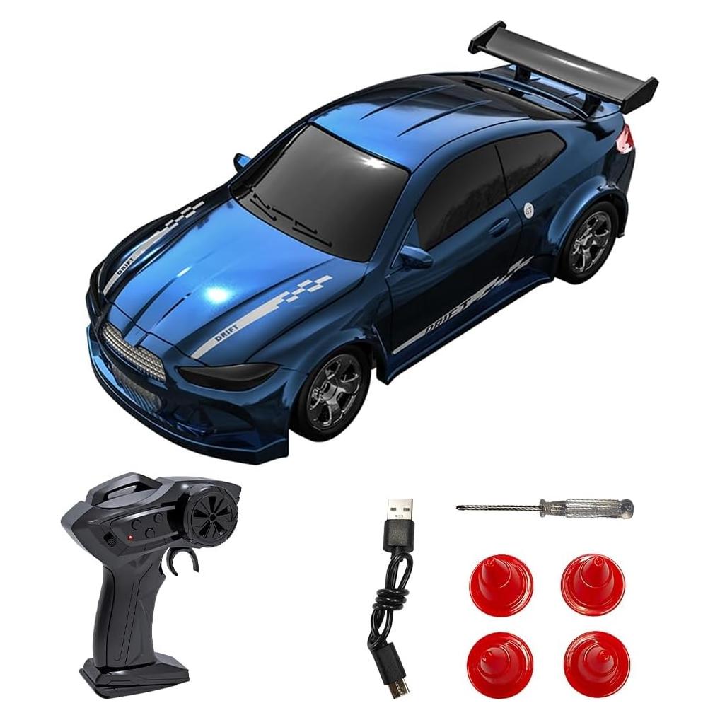 Coche de Control Remoto Teeggi KF20 Mini 1:64 4WD LED Azul