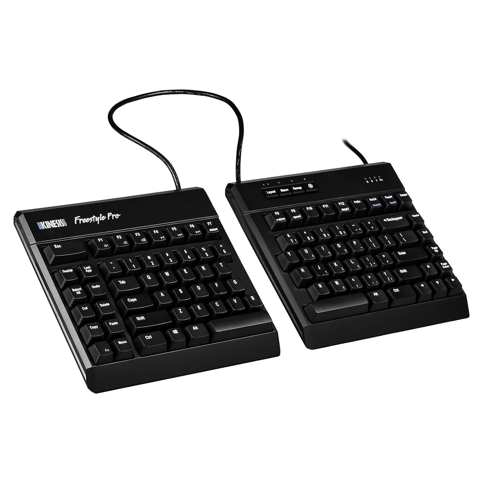 KINESIS USB-A Freestyle Pro Quiet Ergonomic Split Mechanical Keyboard (Cherry MX Silent Red Switches)