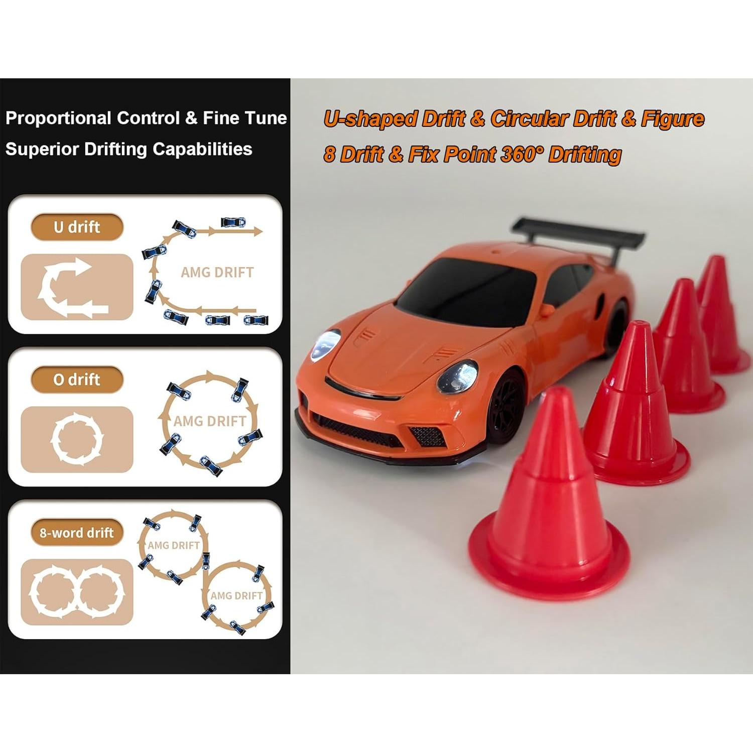 Coche RC Drift 4WD WPLDEWAN Escala 1/43 con Giroscopio