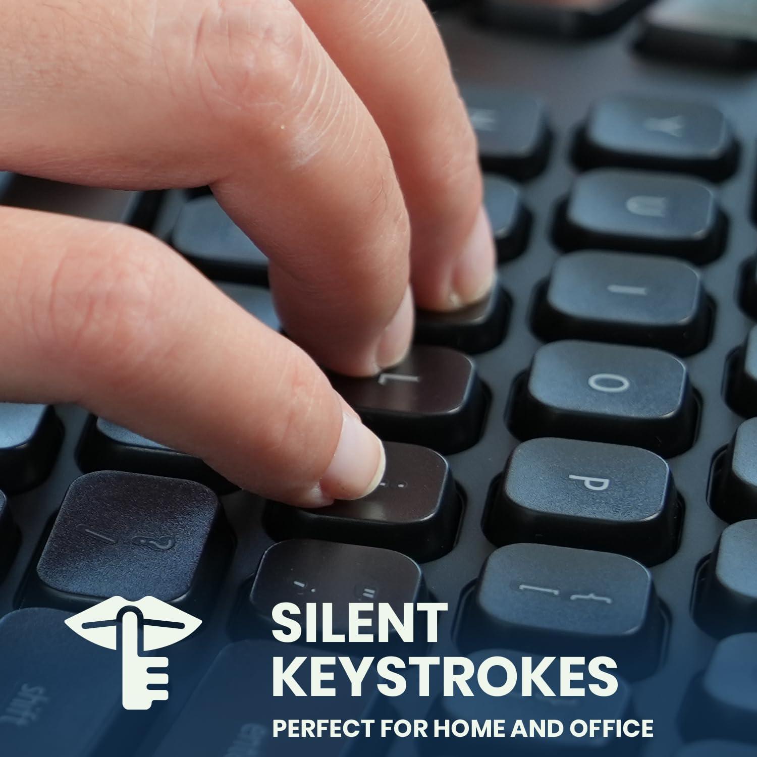 Teclado Inalámbrico Ergonómico Perixx PERIBOARD-636B USB Negro